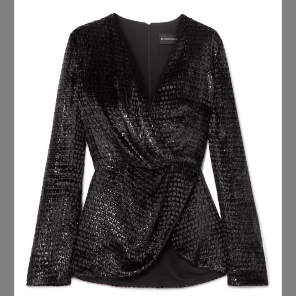Brandon maxwell wrap blouse